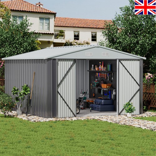 Garden metal shed galvanised - garden,