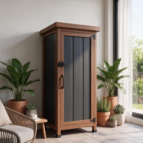 Garden storage shed with - garden,