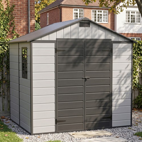 Plastic garden shed - garden,
