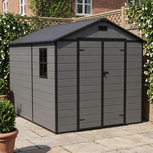 Plastic garden shed 8x4 - plastic,