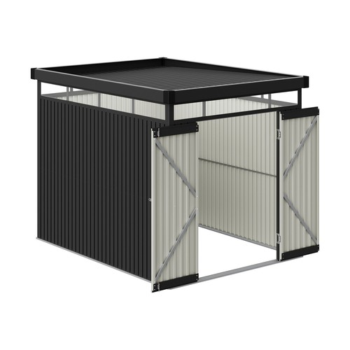 Black outdoor storage shed - storage,