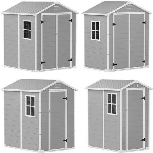 Plastic garden shed with floor - plastic,