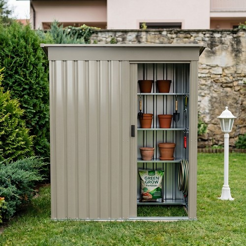 Garden shed 3x5ft pent roof - garden,