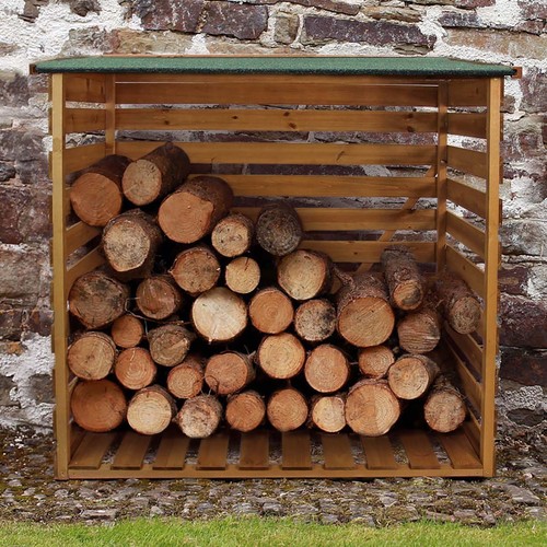 Wooden log store wood firewood - store,