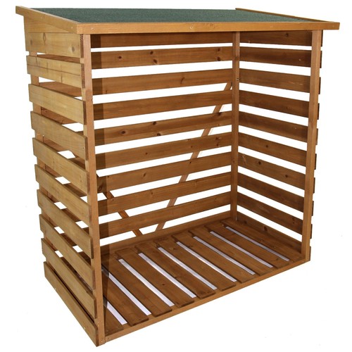 Wooden wall log store firewood - wall,
